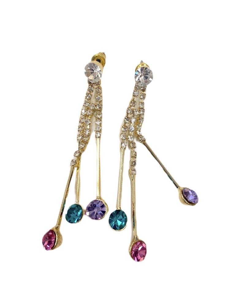 LOT DE 12 - Boucles d'oreilles strass  2,00€/paire | Grossiste-pro