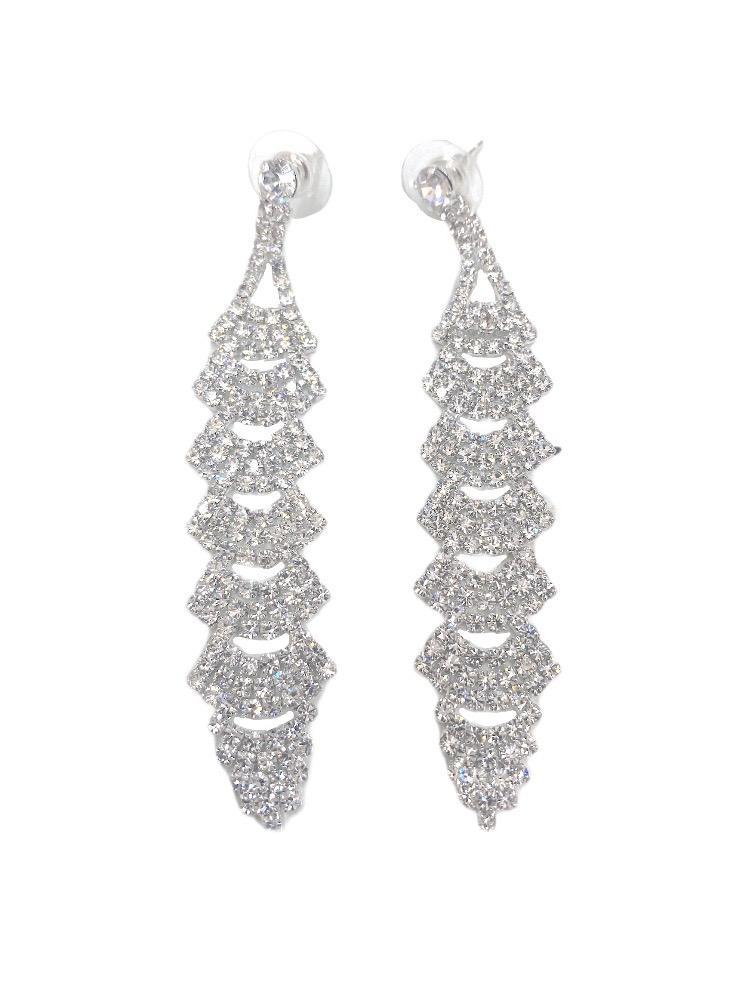 LOT DE 12 - Boucles d'oreilles glamour strass  2,00€/paire | Grossiste-pro