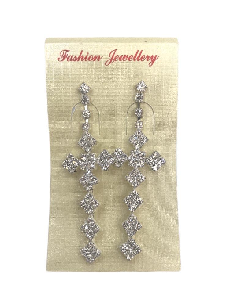 LOT DE 12 - Boucles d'oreilles glamour strass  2,00€/paire | Grossiste-pro