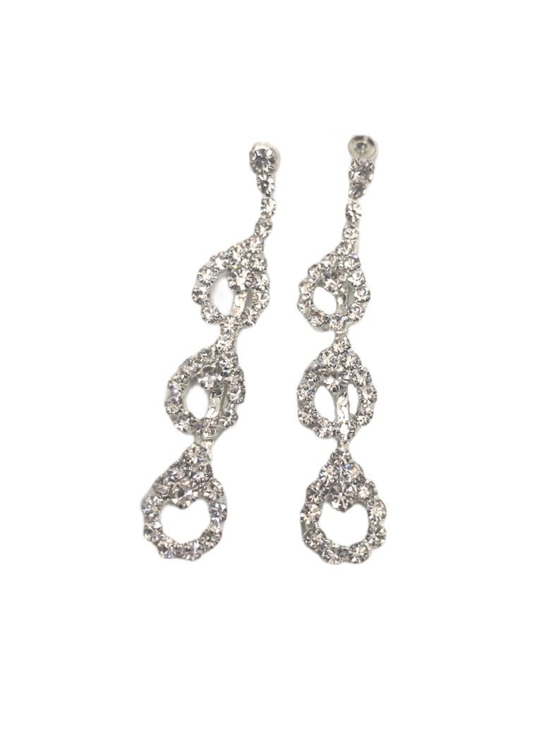 LOT DE 12 - Boucles d'oreilles glamour strass  2,00€/paire | Grossiste-pro