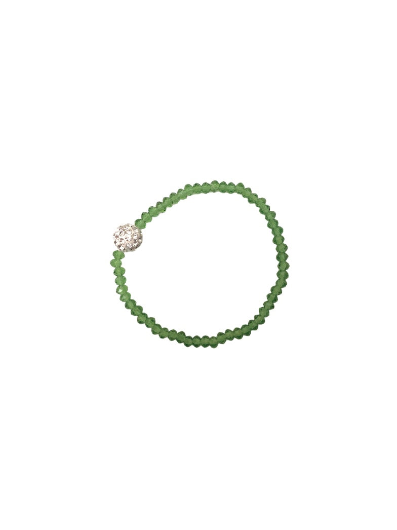 Bracelet fantaisie perles couleurs mélangées rond #BF37 (x12)