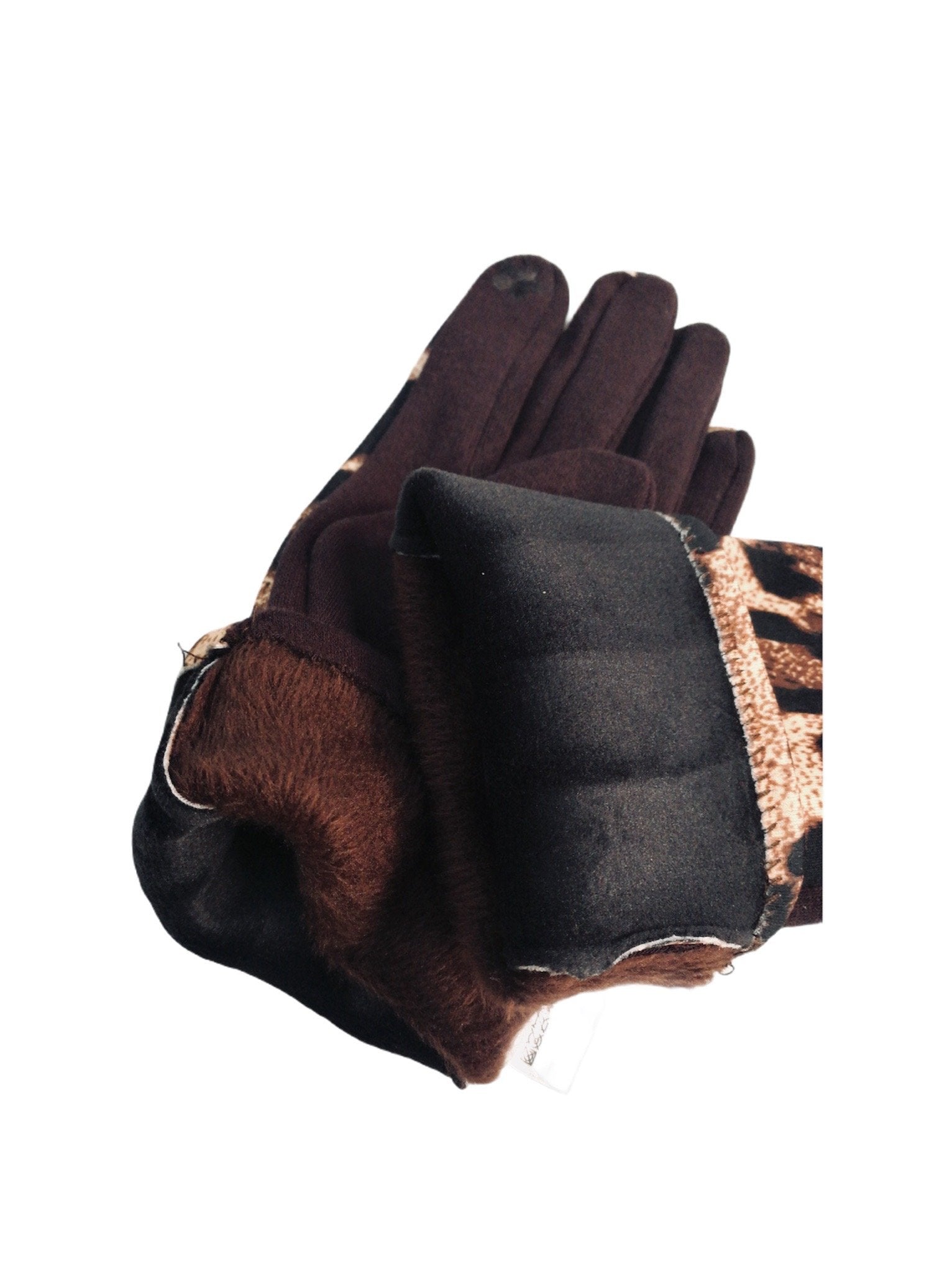 Gants tactiles motif léopard doublure (x12) 3,50€/paire | Grossiste-pro