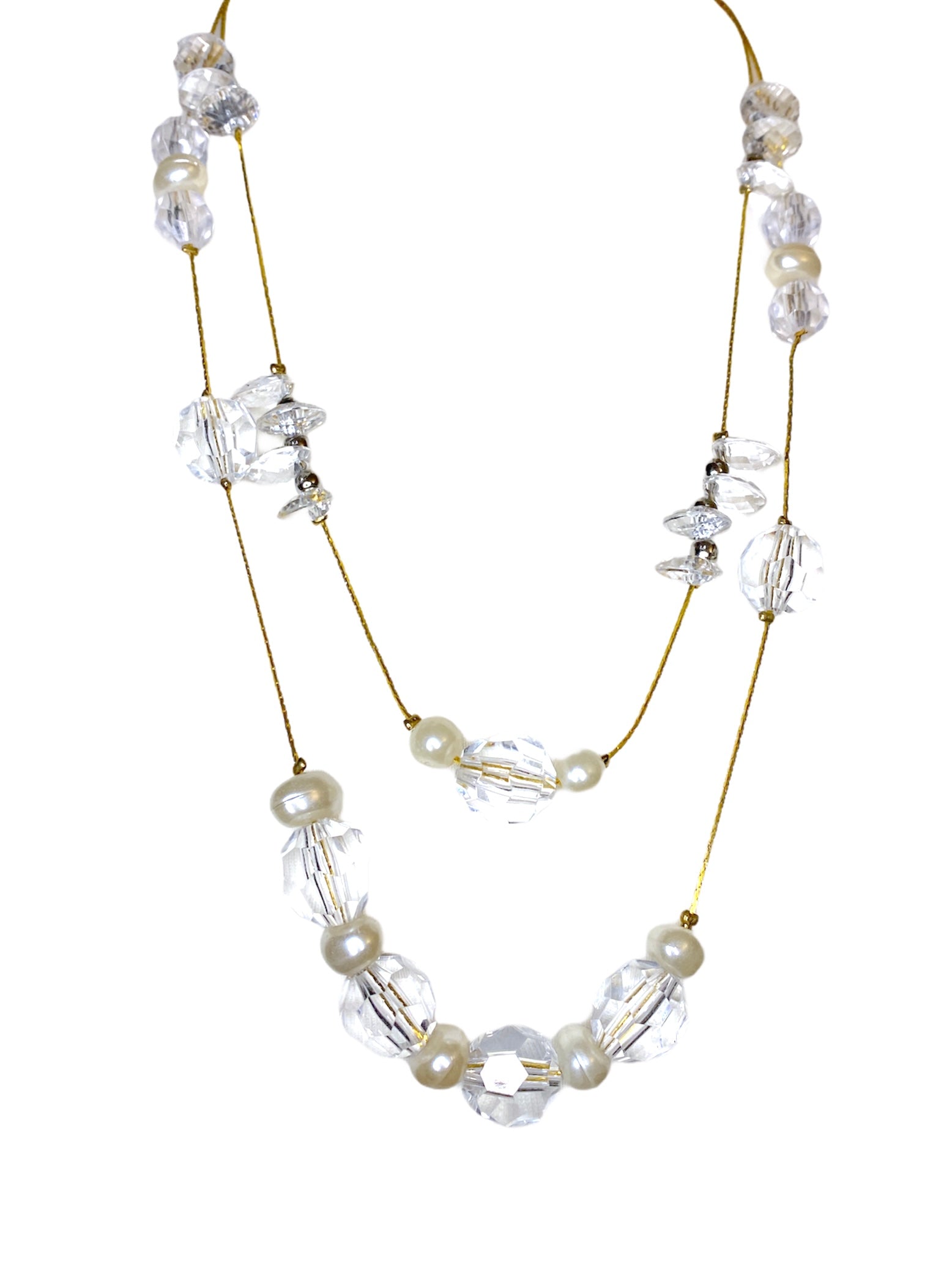 Collier sautoir fantaisie perles #CSF13
