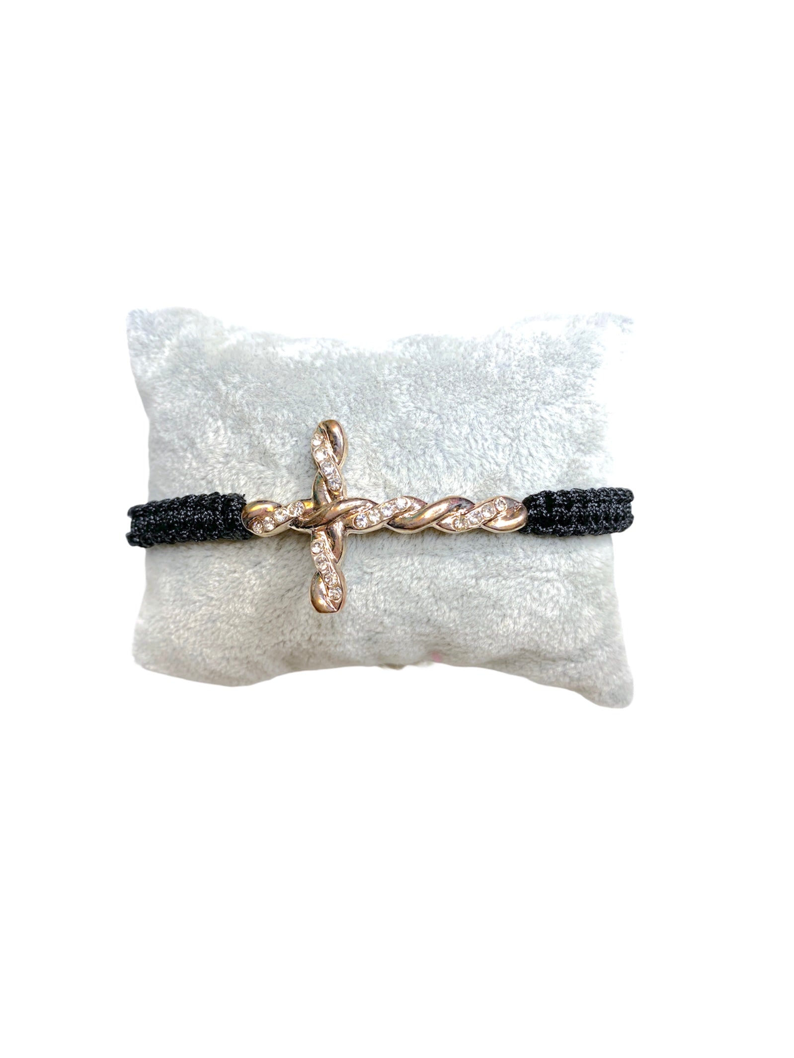 Bracelet ficelle avec motif croix       (x6)