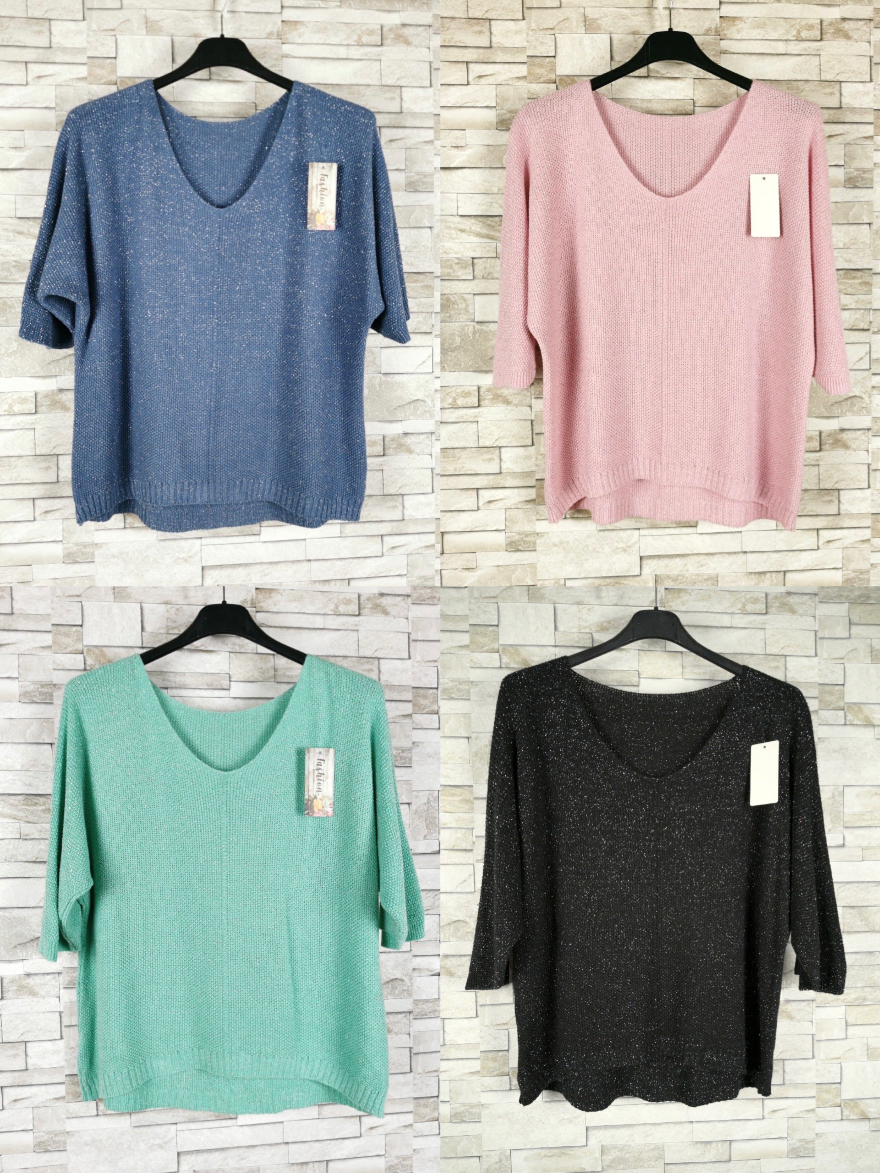 Pull paillettes manches 3/4 (x9)