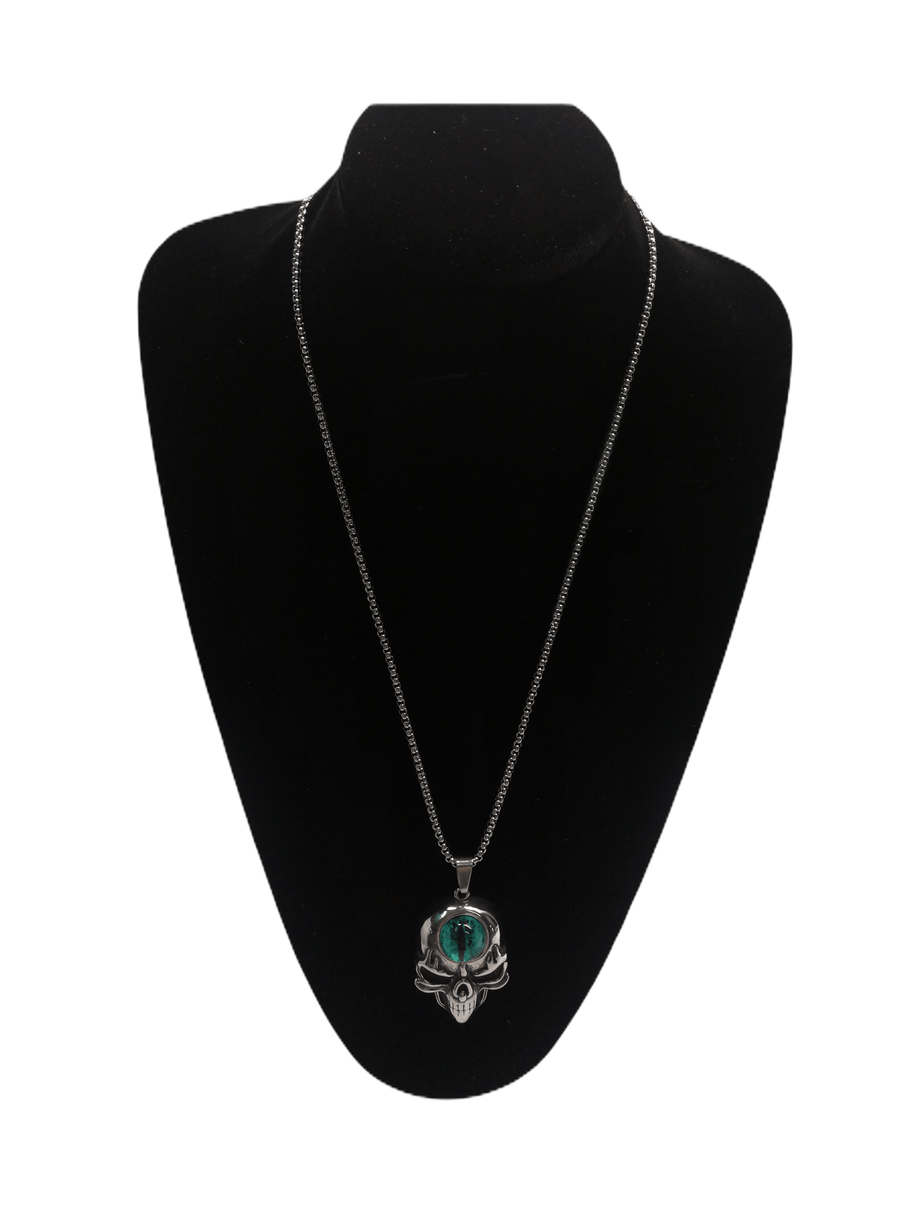 HOMME - LOT DE 2 - Collier pendentif crâne acier inoxydable 5,00€/unité | Grossiste-pro