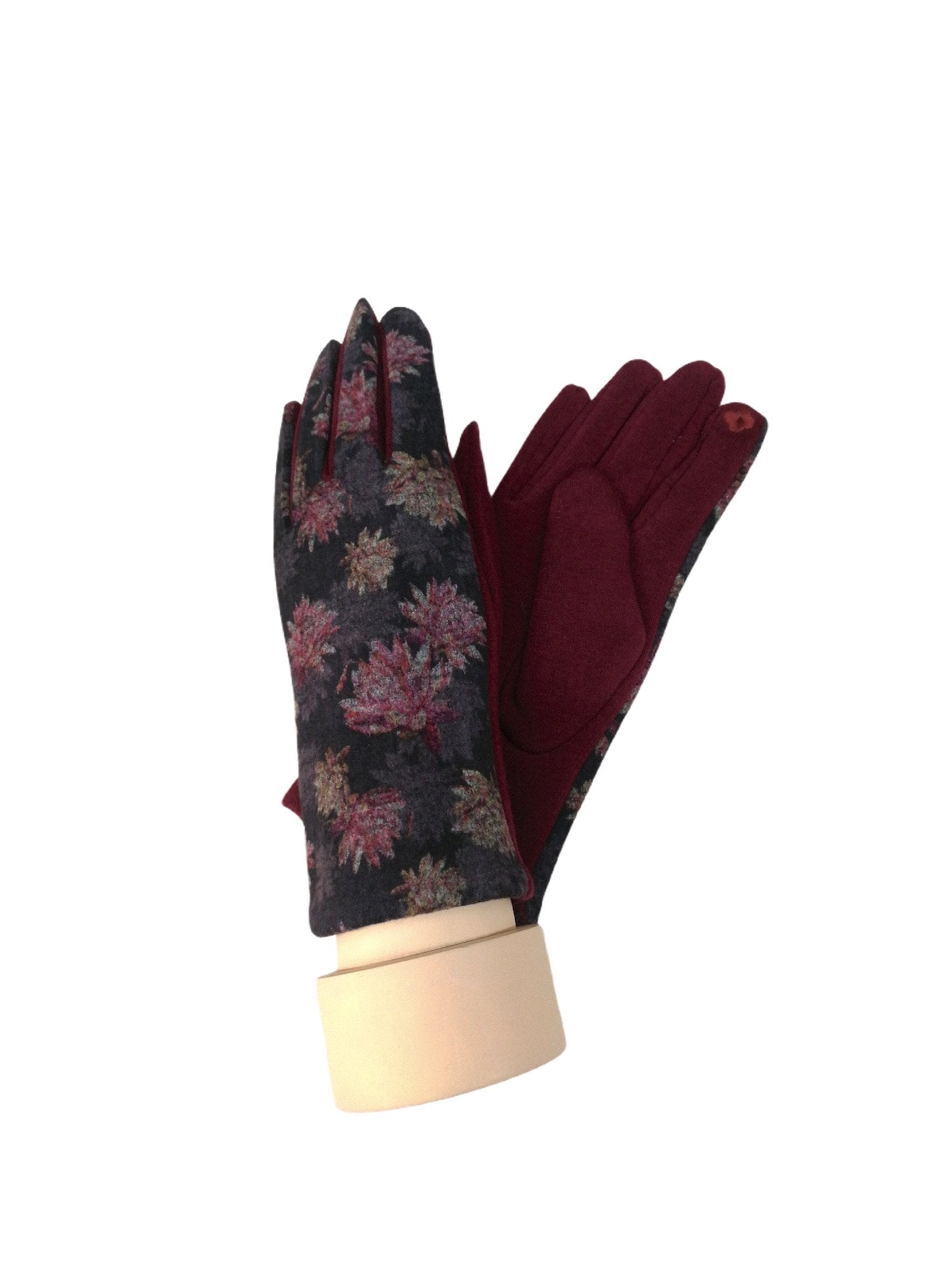 LOT DE 12 - Gants tactiles motif fleurs doublure 3,50€/paire | Grossiste-pro