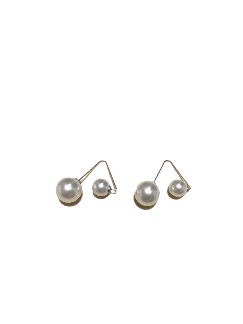LOT DE 12 - Boucles d'oreilles double perle     0,62€/paire | Grossiste-pro