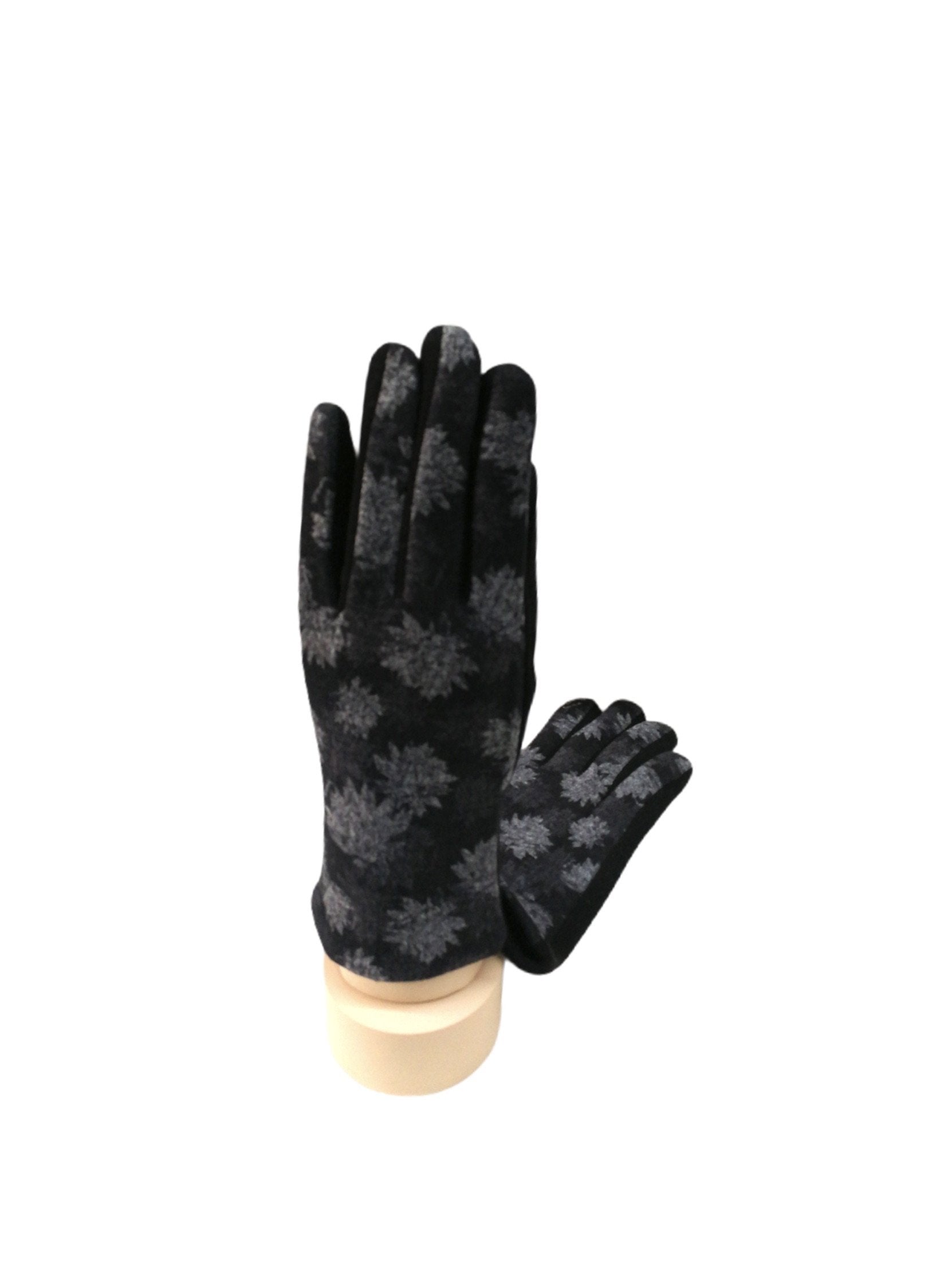 LOT DE 12 - Gants tactiles motif fleurs doublure 3,50€/paire | Grossiste-pro