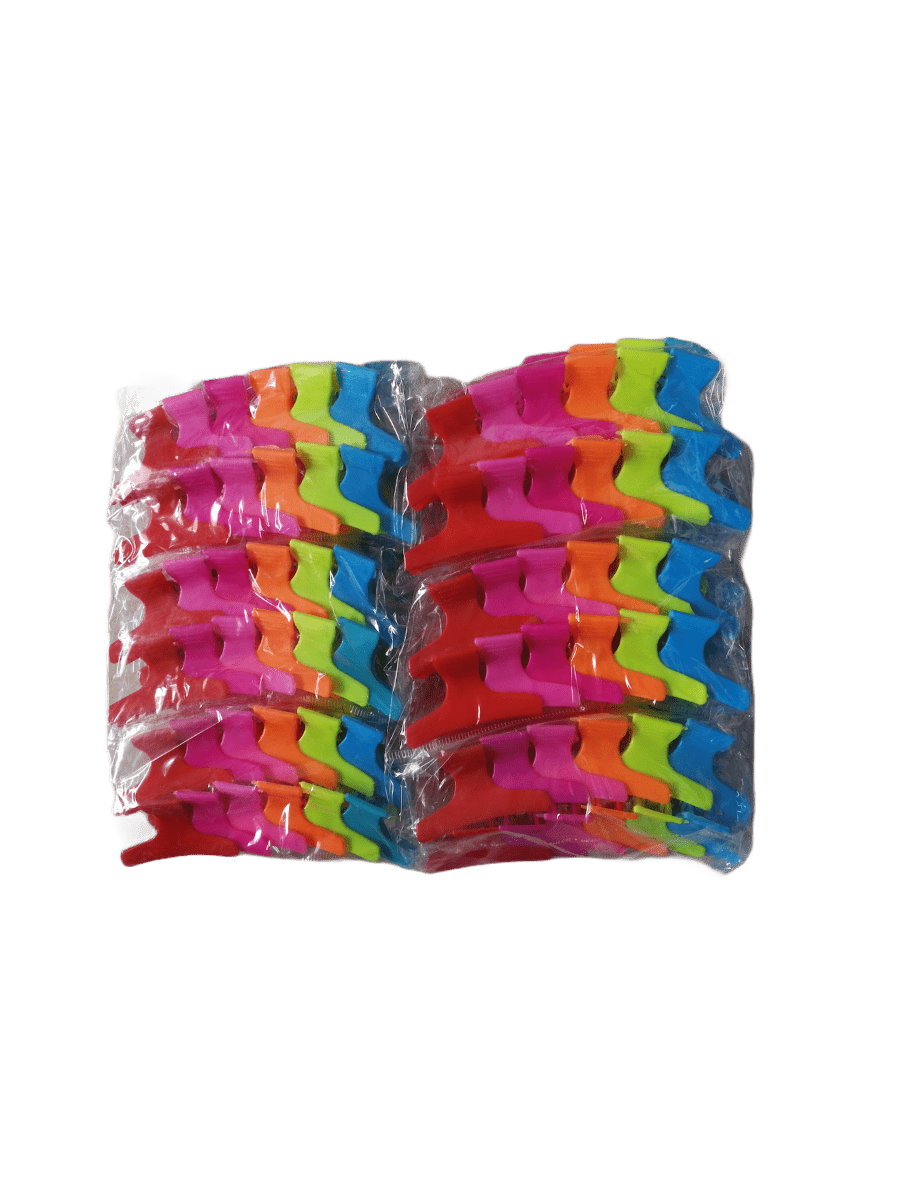 LOT DE 12 PAQUETS - Petites pinces crabes unicolore (x12)      1,00€/paquet | Grossiste-pro